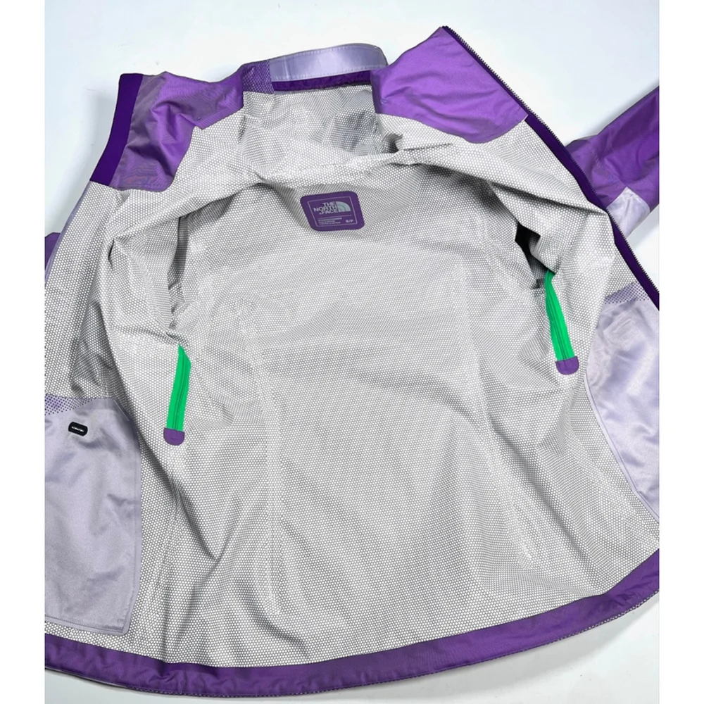 The North Face Womsns Jacket Purple White Gradient HyVent 2.5L Jacket S/P - Picture 9 of 11